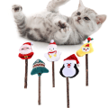 Miniatyrbild 4 av 5: st Katttuggleksak Härlig tomte snödocka Pingvin Lucky Bag Tandrengöringsleksak Jul Rolig kattpinne Kattunge Teaser Plyschleksak Katttillbehör 5pcs