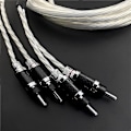 Miniatyrbillede 3 af 4: Nordost Odin 2 Sølv Højttalerkabel Carbon Fiber Bananstik Hifi Audio Line 1.5m