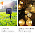 Miniatyrbild 3 av 4: Solar String Lights, 50 Led utomhus Crystal Ball dekorativa lampor