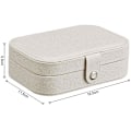 Miniatyrbillede 5 af 5: Smykkeskrin Premium smykker Organizer Case Pu Læder Forskellige rum White