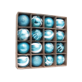Miniatyrbild 1 av 2: 2023 Nytt 16st 6cm Färgglada Julkulor Ornament Party Hänge Dekoration Julkulor Nyårspresent Lake Blue