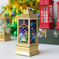 Miniatyrbild 1 av 4: Jullykta Santa Claus Lykta Xmas Dekoration Heminredning Holiday Party GOLD