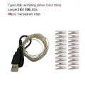 Miniatyrbild 1 av 5: Garland Led 2m 5m 10b Led Strings Fy For Photo Clip String S Ed Utomhusbröllop 10m 100leds3 White