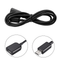 Pikkukuva 1 / 5: 1 m Micro USB uros-naaras jatke data Otg laturin kaapeli Samsungille