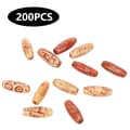 200 st DIY Träpärlor Oval Målade Träpärlor Kit Smyckestillbehör 23x8mm