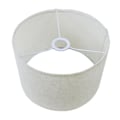 Pikkukuva 3 / 4: Enkel tyglampskärm Clip On Drum Lampskärm för matsalen White Linen White Linen 280mm x 200mm