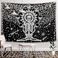 Pikkukuva 1 / 5: Skeleton Tapestry Gothic Bohemian Seinäkoriste Kodinsisustus Peitto päiväpeite 150x130cm