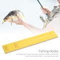 Miniatyrbillede 3 af 6: 10 stk. nr. 4 modhageløse gyldne ærmekroge til monofil line - fiskekrog i rustfrit stål med nylon line