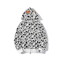 Miniatyrbild 1 av 2: Den nya Luvtröja för herr Camo Loose Zipper Jacka Sweatershirt För Herr Pojke White Grey White Grey 4XL