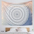 Pikkukuva 3 / 5: Bohemian Tapestry Floral Tapestry Psychedelic Ombre Wall Hanging