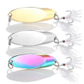 Miniatyrbild 1 av 4: 10st Metall Spinner Sked Lures Fiskedrag Konstgjorda Fiskedrag Fiskeredskap 10Pcs Silver 42g