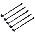 Miniatyrbilde 7 av 10: 5 stk. Plum Blossom Dermal Hammer med enkelt ende, sort ABS-håndtak og rustfritt stål for industriell bruk