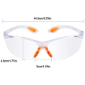 Miniatyrbillede 3 af 5: 12 Pack Sikkerhedsbriller Øjenbeskyttelse Sikkerhedsbriller Work Clear Lens Gummi Næse Sikkerhedsbriller Byggeplads Sikkerhedsbriller Ridsefast til
