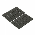 Miniatyrbilde 1 av 3: Sklisikker selvklebende gummifotputer Sort Funiture Stolputer Protector Gulvbeskyttere Square 30pcs
