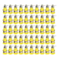 50 st Banankontakt 4 mm Bra Prestanda Hållbart Material Används Ofta Elektriska Testtillbehör Gul