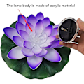 Pikkukuva 1 / 3: Kelluva Lotus Light, aurinkoenergialla toimiva led-vesi liljakukkia tekokukka yölamppu, valkoinen orange