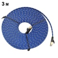 Miniatyrbillede 2 af 4: Nylon Cat 7 Ethernet-kabel, cat7 Rj45 netværkspatchkabel fladt