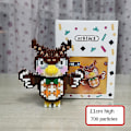 Miniatyrbillede 1 af 3: Animal Crossing Doll Collection Animal Crossing Friends Association Mini Diamond Building Block Assembly Legetøj (uggla)