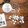 Miniatyrbillede 2 af 5: Flower Girl Cutting Die Diy Scrapbog Stempling Papir Cards Craft Stencil Form