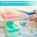 Miniatyrbild 4 av 5: Ice Cube Fack Lock Och Bin Silikon Is Fack Med Skopa 33 grids BLUE