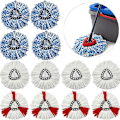 Miniatyrbild 2 av 4: 4-pack vridbar mopp ersättningshuvud mopphuvud refill mopphuvud mopp för golvrengöring Mikrofibermopphuvuddelar red
