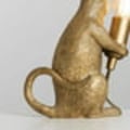 Miniatyrbillede 5 af 5: Moderne metallisk guldmalet rotte designer bordlampe