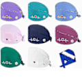 Pikkukuva 1 / 2: Säädettävä Unisex Printing Cotton Scrub Hat, kauneussalon työlakit RED