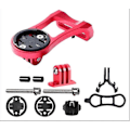 Miniatyrbillede 1 af 5: Cykel Front Bar Extension Bracket Bracket Bike Mtb Bike Stand Adapter Bracket til kamera Garmin Edge Gps Gopro Light Red Red