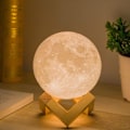 Pikkukuva 1 / 5: Mood Lights Moon Lamp-jalustalla Kaukosäädin kosketusohjain + USB ladattava