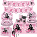 Pikkukuva 2 / 5: Vaaleanpunainen Halloween Party Kertakäyttöinen astia Paperipyyhe Paperipöytä Bula Banner 7 -Inch 20pcs