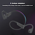 Miniatyrbillede 3 af 5: Knogleledning Bluetooth Headset-grå Sort