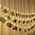 Miniatyrbild 1 av 5: Photo Clip String Lights/20 LEDs/9.84ft(3m)peg Light/batteridriven LED Bild/foto/notiser/konstverk Hängande