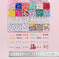 Miniatyrbild 3 av 5: Soft Pottery Pearl Letter Beads Tassel Beads Handmade Beaded Diy Set Box color 19*13*2cm