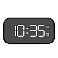 Miniatyrbillede 5 af 5: Digitalt vækkeur 5-tommer LED-skærm 12/24 timer 5 lysstyrke soveværelse vækkeur Hjemmekontor White