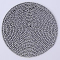 Miniatyrbilde 1 av 5: 2stk Rundvev dekkematte Mote Pp Spisebordmatte Disc Pads 38CM Dark gray