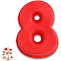 Miniatyrbillede 1 af 5: 10 tommer store silikone nummerforme 0-9 arabisk tal kageform Bageform til fødselsdagskage