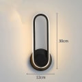Miniatyrbilde 3 av 4: Led-vegglampe ved nattbord, New China Project Hotel Corridor Trappgang, Stue Bakgrunn Vegglampe, (varmt hvitt lys svart D)
