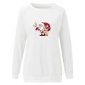Miniatyrbilde 2 av 4: Hhcx-christmas Tunika Dame Langermet T-skjorte Xmas Santa Print Topper Bluse White L