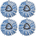Miniatyrbild 4 av 4: 4-pack vridbar mopp ersättningshuvud mopphuvud refill mopphuvud mopp för golvrengöring Mikrofibermopphuvuddelar red