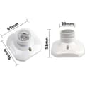 Miniatyrbild 4 av 5: 【BQ】E27 Screw Ceiling Lamp Socket for Indoor Wall Lamp, AC 230V, E27 LED Bulb Holder, Plastic Base E27 Socket for Garage Workshop Ceiling, 2-pack