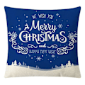 Miniatyrbild 2 av 4: Julkuddfodral Set med 4 Linne Julkuddfodral 18 X 18" Xmas Design Kuddfodral för soffa