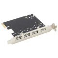 Miniatyrbild 4 av 5: 4 Port USB 2.0 Pci-e Desktop Expansion Card 480mbps Stöd Usb1.1 Device Card Mcs9990 För Windows black