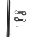 Miniatyrbilde 2 av 5: 20 Cm Styreforlenger Sykkel Aluminiumslegeringsbrakett Dobbel Styre Forlengelsesmonteringsholder black