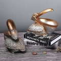 Miniatyrbild 2 av 5: Toucan Key Storage Figurine Pelican Staty Förvaringskorg Djur Fåglar Form Gold