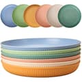 Campingtallrikar - Set om 6 - Okrossbara - Plast - 22,5 cm