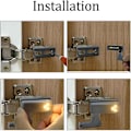 Miniatyrbilde 5 av 5: Universal Led indre hengsel Lampe Skap Induksjonslys Garderobeskap Sensorlys Soverom Kjøkkenskap Nattlampe Cold light-A 10pcs