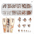 Miniatyrbild 1 av 5: 3d Glitter Nail Art Ab/färgglad Hotfix Rhinestones Flatback Crystal Diamond Gems Multi Size12 Gird Style 7