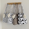 Miniatyrbild 2 av 5: Print Canvasväska Dam Handväska Print Axelväska Vintage Canvas Bag Zebra Zebra