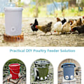 Pikkukuva 5 / 5: Crjjkoy Mangeoire Poulet Automatique, Mangeoire Poulet Anti-rongeurs 4 Pices, Kit De Mangeoire Poulet Bricolage Amlior Avec 1 Scie Cloche, Couvercl