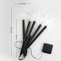 Miniatyrbillede 3 af 3: Stjerne eller snefnug LED Stake Havelys - LED Pathway Decoration Have Plæne Patio - Festlig Xmas Glow Juledekoration five-pointed star